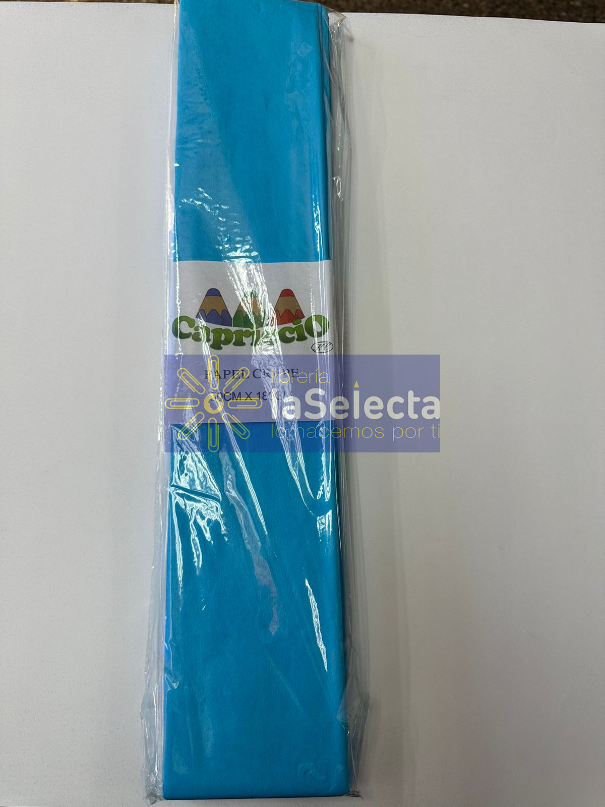 PAPEL CREPE CELESTE OSCURO CAPRICCIO